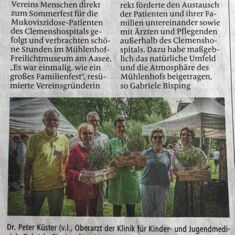 Sommerfest 2023 für Mukoviszidose Patient:innen im Freilichtmuseum Mühlenhof