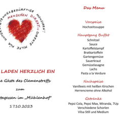 Mittagessen für Clemenstreff im Mühlenhof 2023